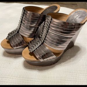 Coach platform heels/sandals